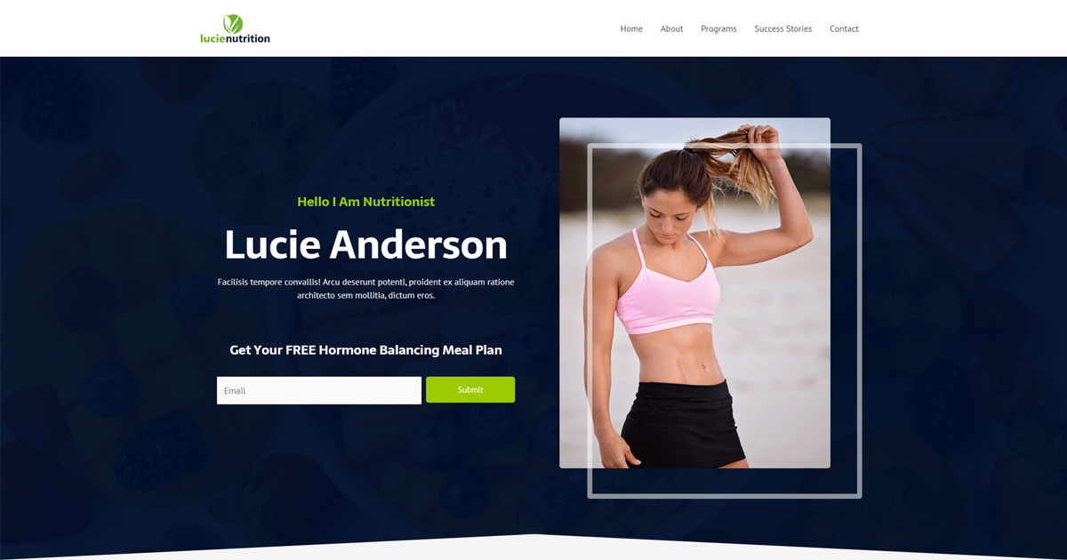 Website Templates Archive Nutritionist