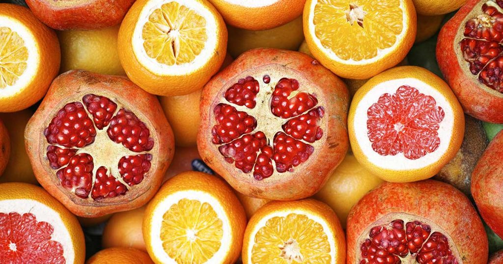 Orangen und Grapefruit