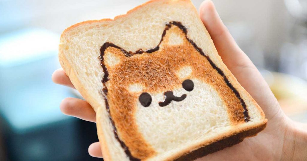 Toast mit Gesicht
