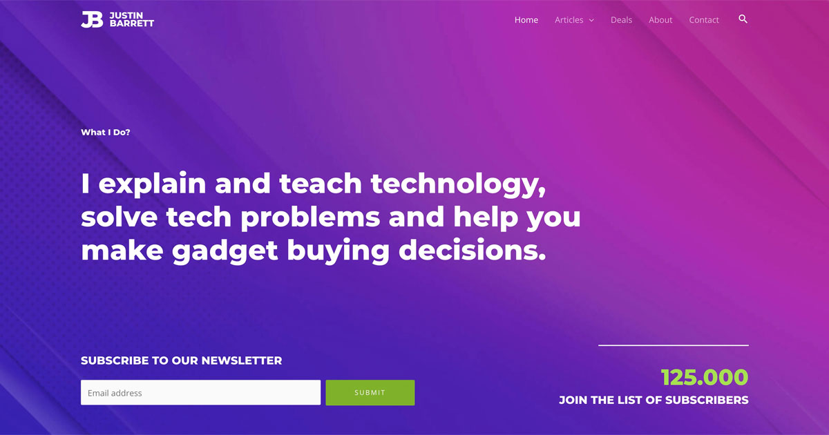 Tech Blogger Website Template by Astra