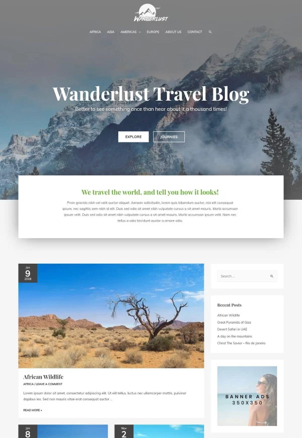 Wanderlust Travel Diary