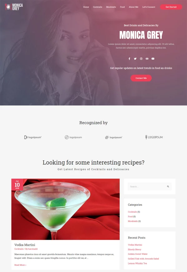 Food and Drinks Blog