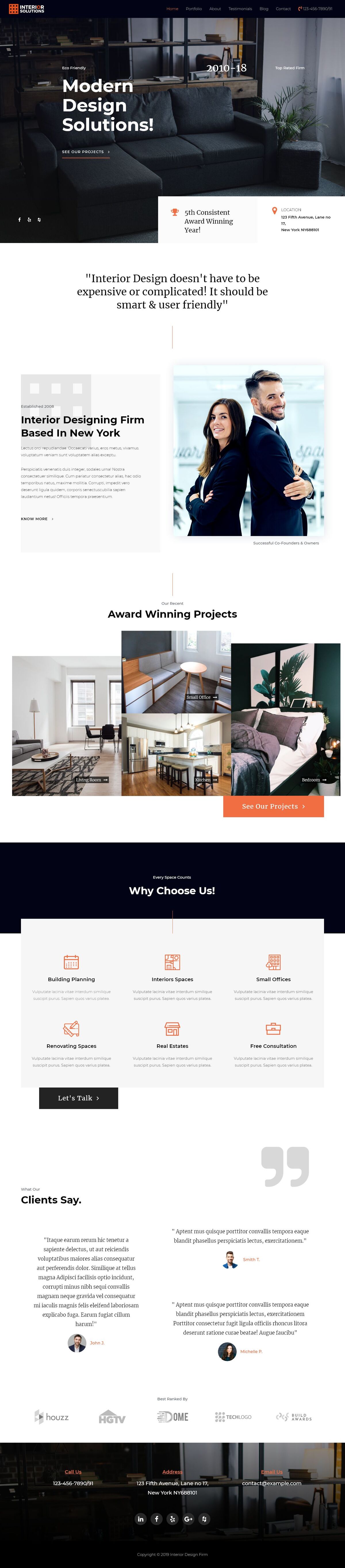 Interior Design Firm Website Demos