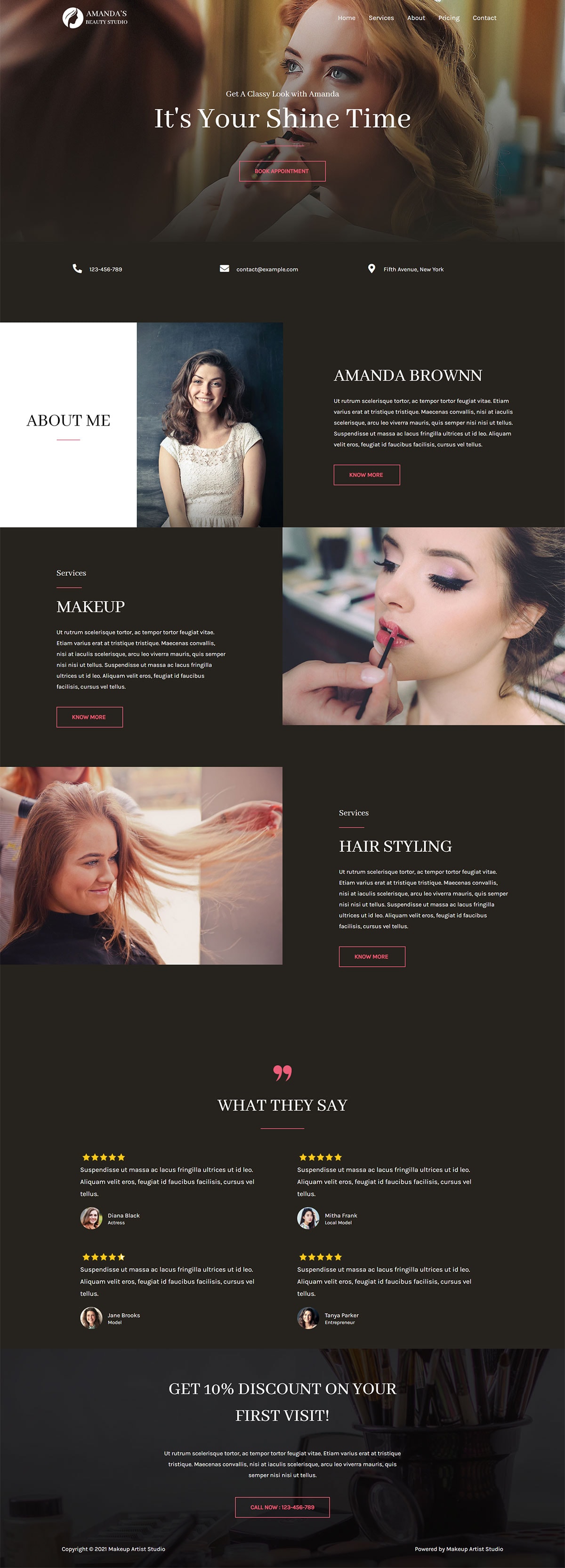 Makeup Cosmetics Website Templates