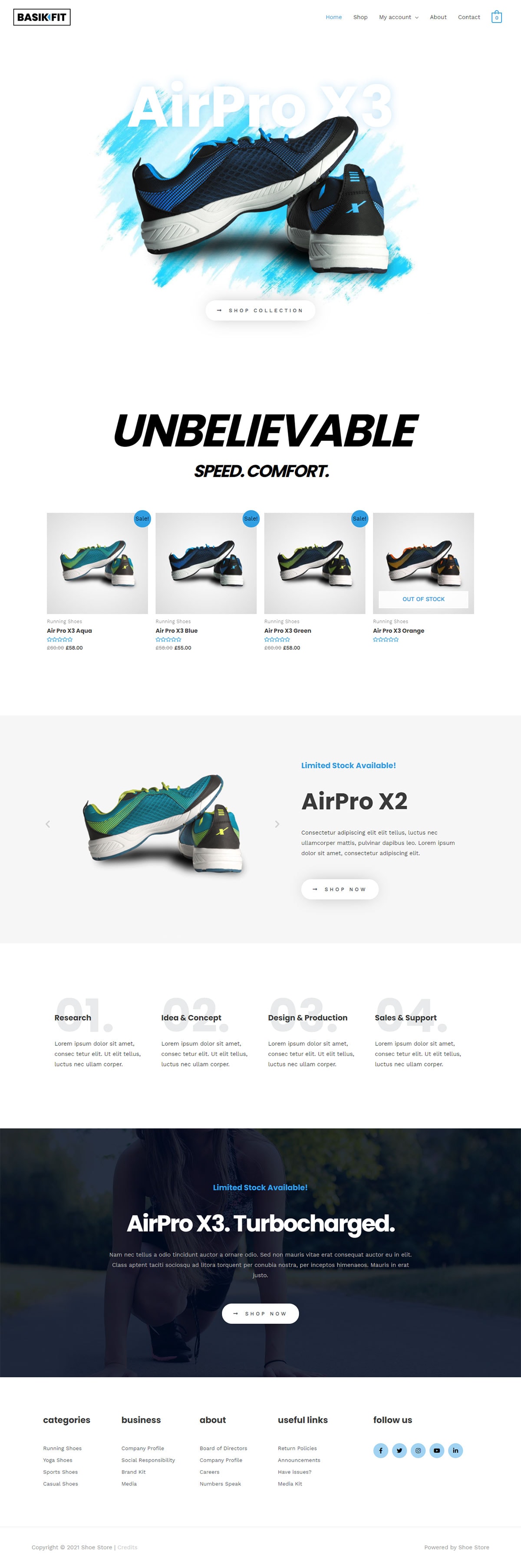 Shoe Store - Website Demos