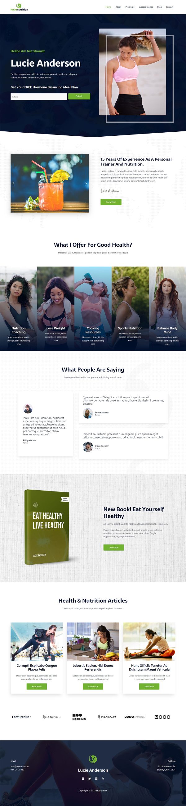 Fitness - Free Health & Fitness Website Template - Colorlib