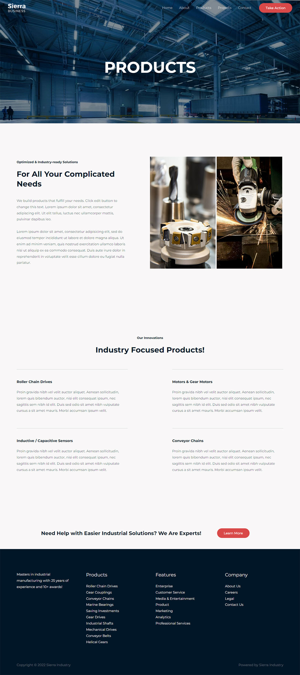 Product Development Website Examples Products - Website Demos