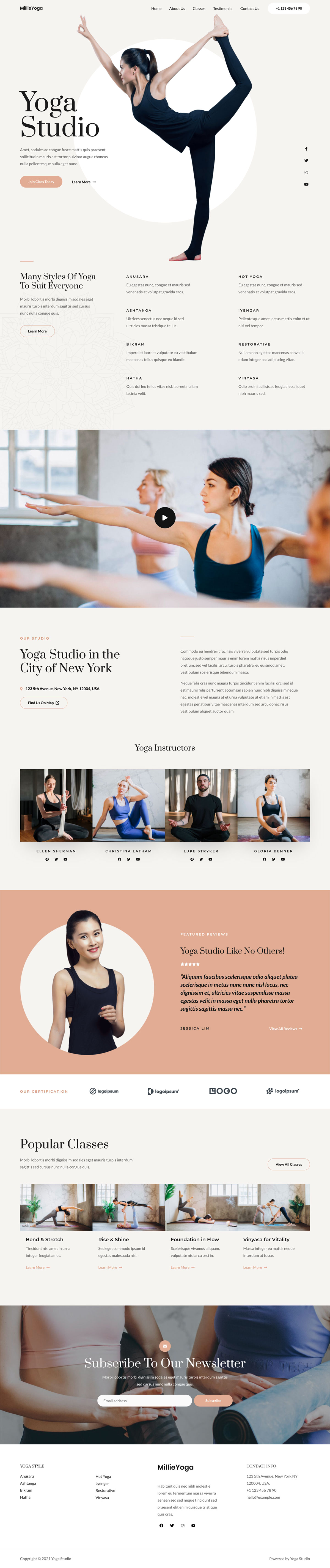 Web Design for Fitness, Wellness & Yoga Studios