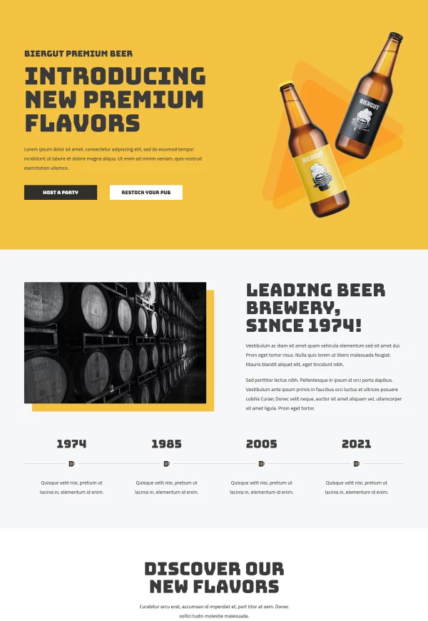 Beer Launch Landing Page