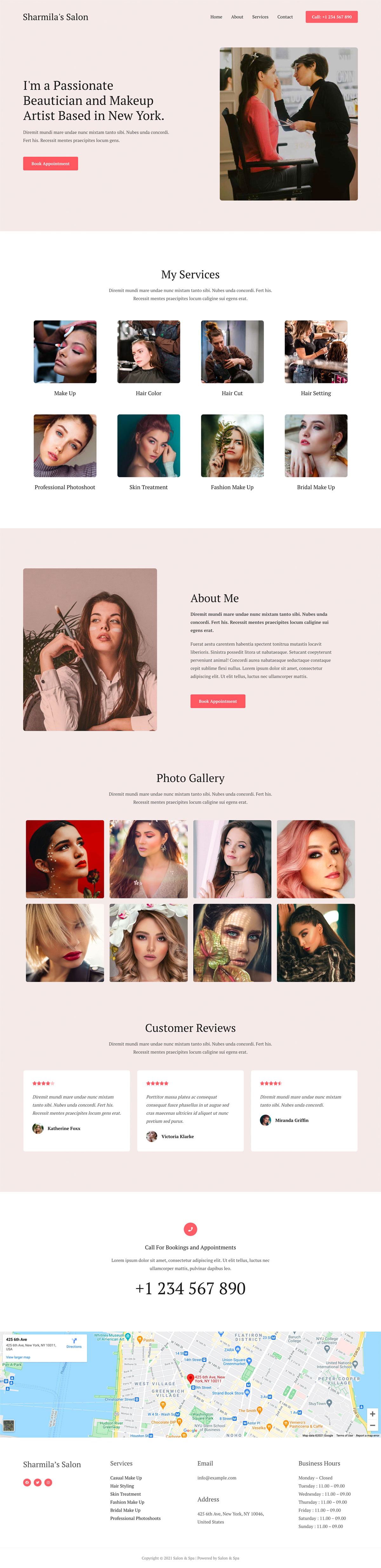 6+ FREE Salon Website Templates and Designs