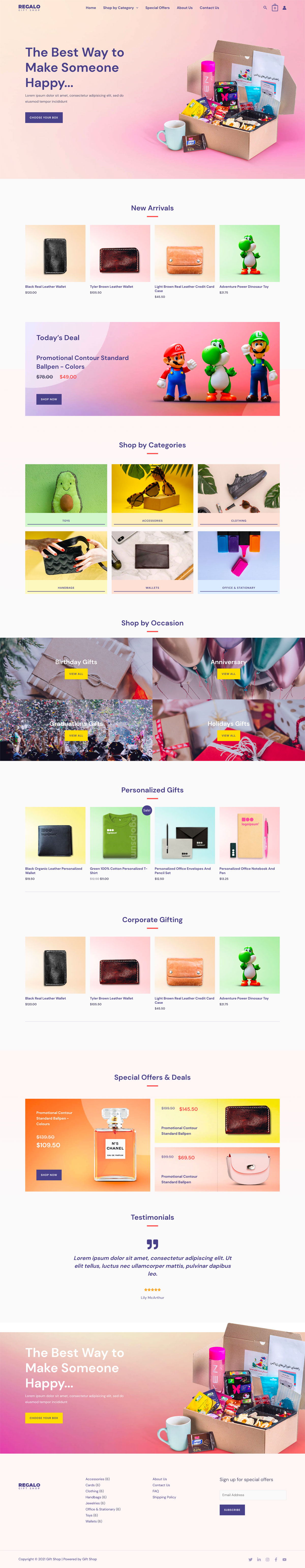 Gift Shop Vibrant ECommerce Template Designed To Sell