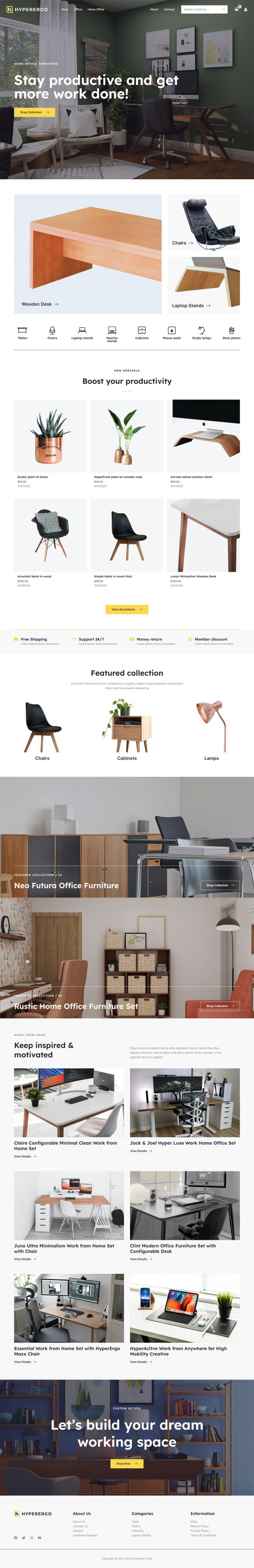 Office Furniture Store – Elegant, WooCommerce-ready template