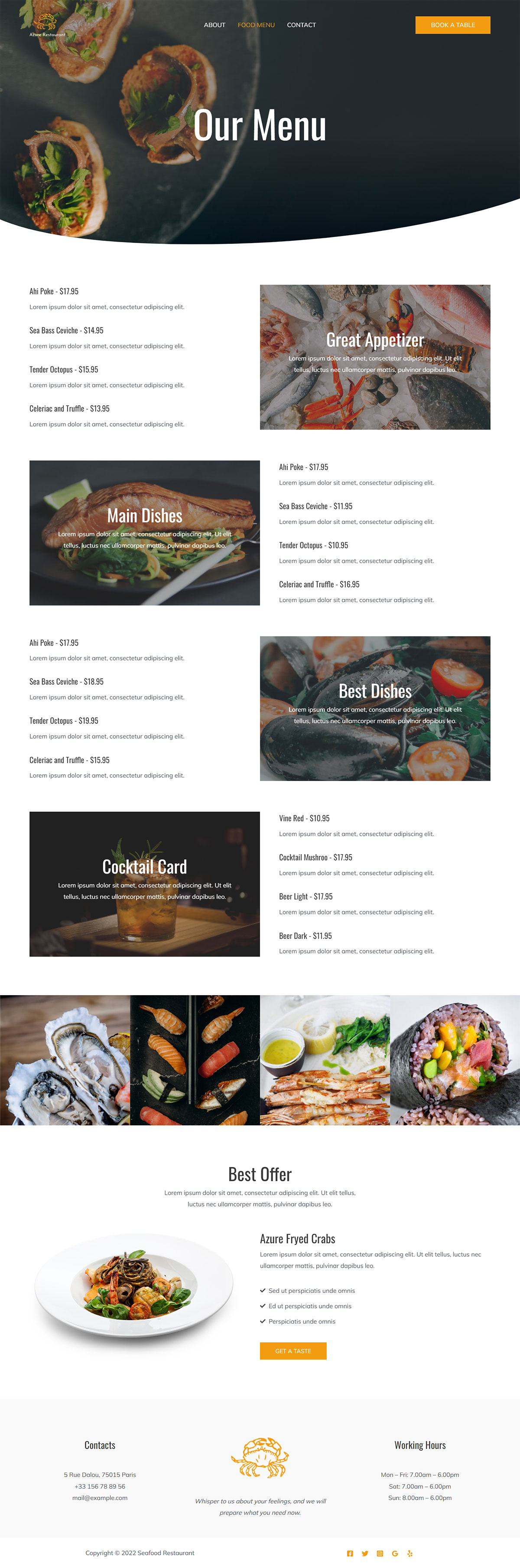 FOOD MENU