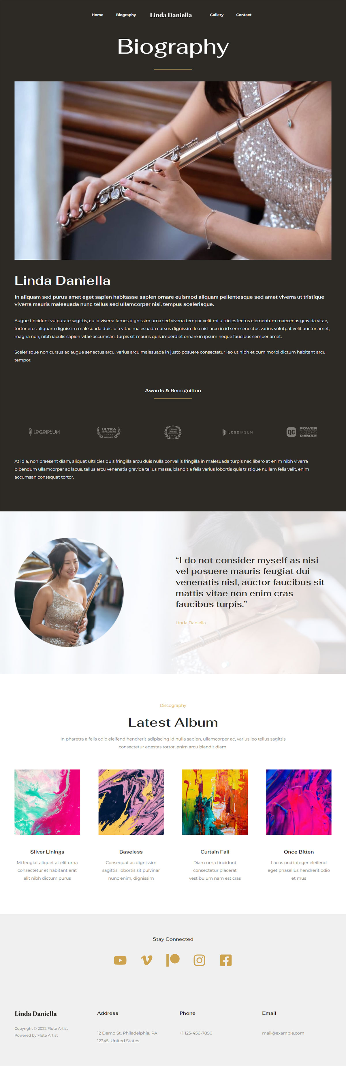 Biography - Website Demos