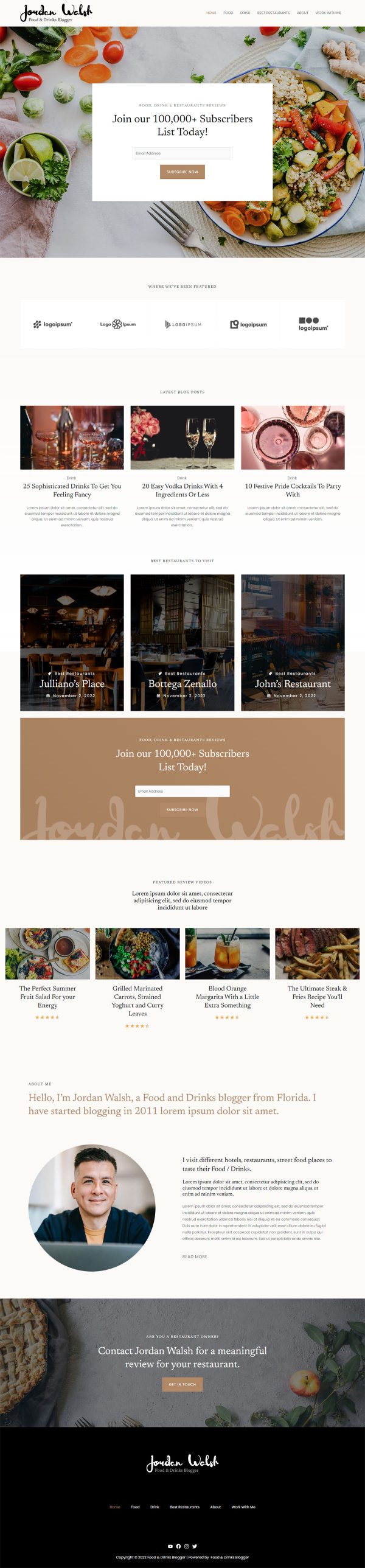 Food & Drinks Blogger