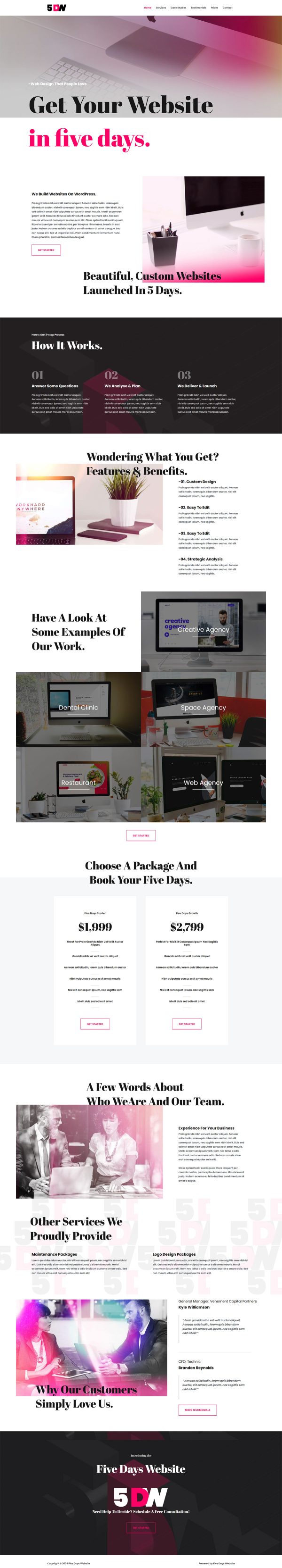 Five Days Website