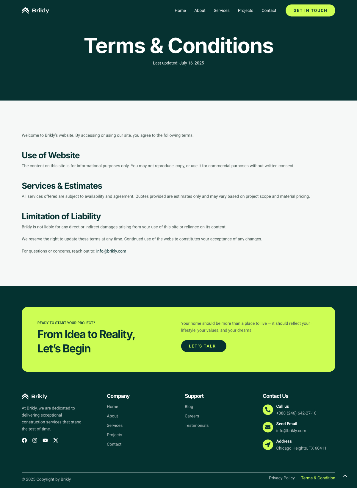 Terms & Condition