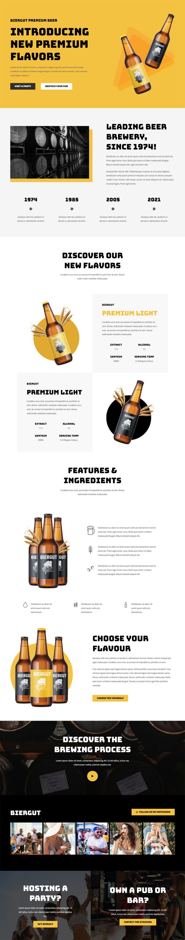 Beer Launch Landing Page