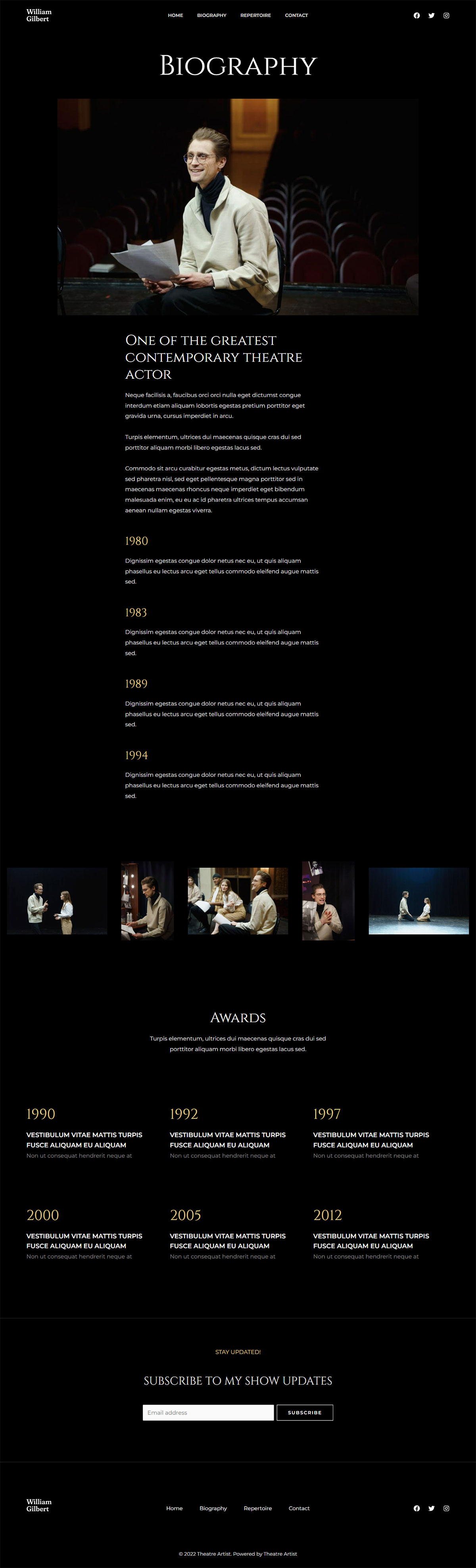 Biography - Website Demos